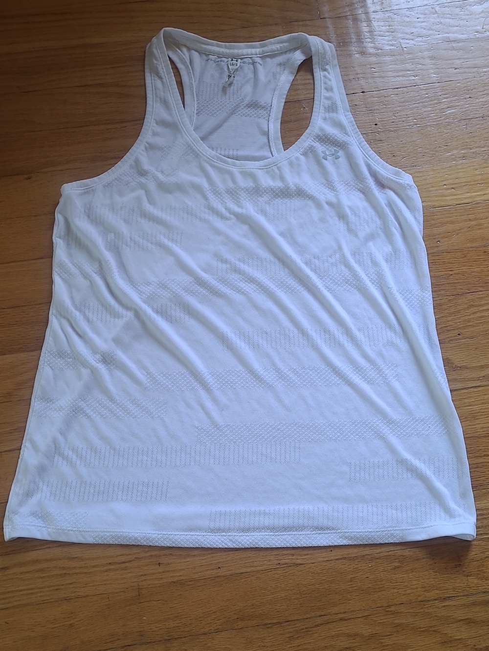 Under Armour Threadborne Heatgear White Tank Top, Lg